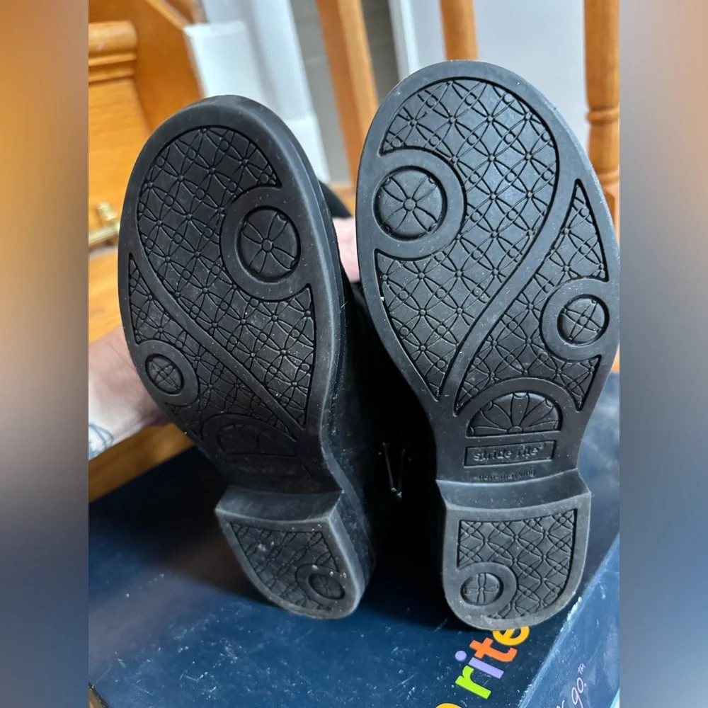 Stride Rite Black Toddler Girl's Suede Boots Size 12
